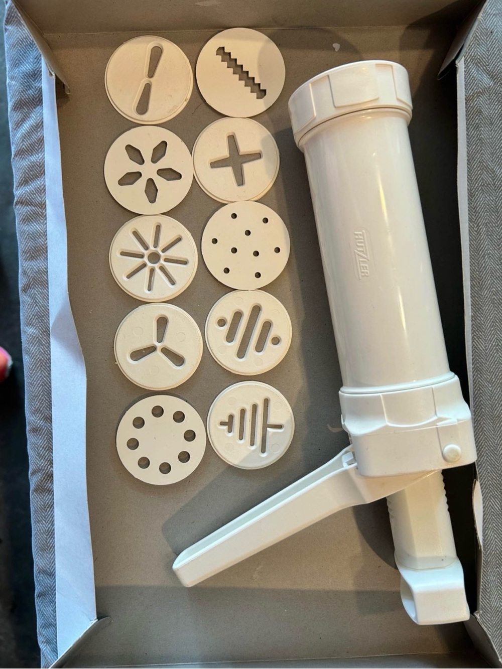 Hutzler Cookie Press with 10 Discs